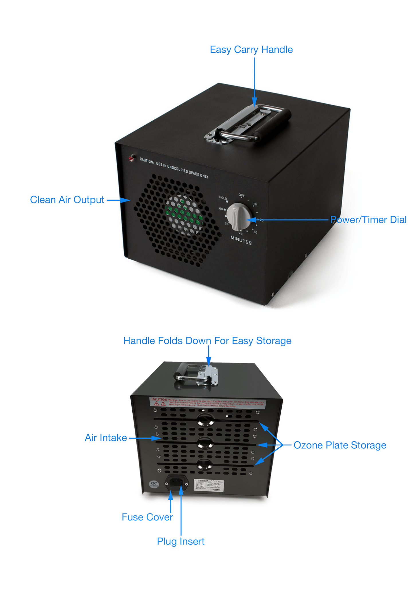 New Comfort Stainless Steel Commercial Air Purifier Ozone Generator with UV and 3 year Warranty by Prolux