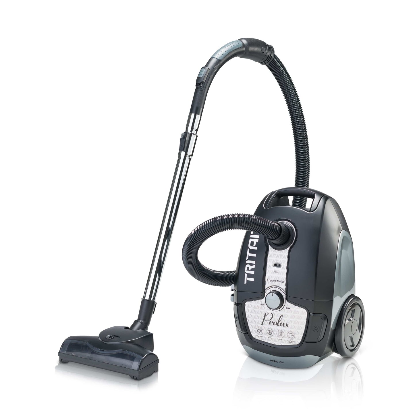 Powerful Prolux Tritan Canister Vacuum with Sealed HEPA Filtration and 12 Amp Motor